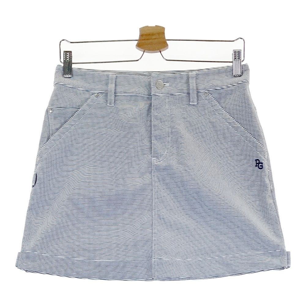 サイズ 1 PEARLY GATES パーリーゲイツ スカート ボーダー柄 ホワイト系 ゴルフウェア レディース ストスト