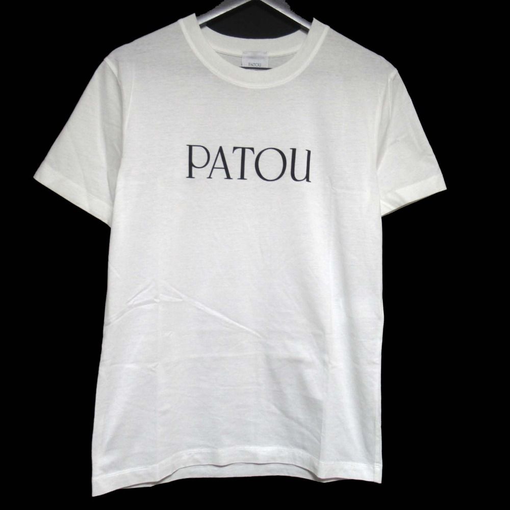 PATOU パトゥ 定番モデル レターロゴ プリント 半袖 Tシャツ カットソー XSサイズ ホワイト レディース 古着