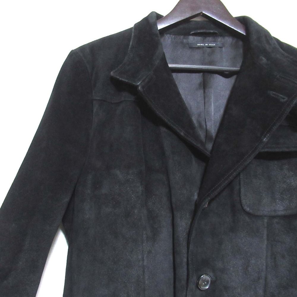 即日発送! GUCCI グッチ トムフォード期 オールレザー ミリタリージャケット 133594 サイズ46 ブラック メンズ 古着