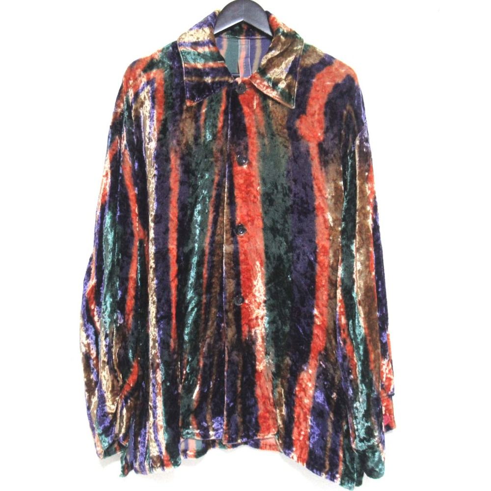 23SS SHINYAKOZUKA シンヤコヅカ ベルベット ジャケット 2302SK36D Sサイズ マルチ メンズ 古着