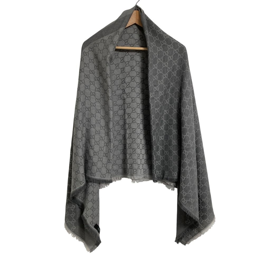 C320/GUCCI グッチ ストール ショール グレー GG柄 C320/GUCCI グッチ ストール ショール グレー GG柄 グッチ GUCCI