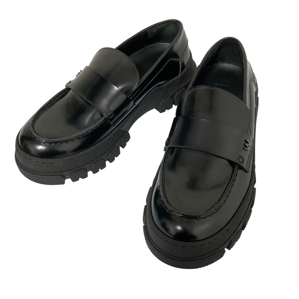 24 AW Max Mara マックスマーラ ウィークエンド コネロ 厚底ローファー シューズ 23 cm相当 ブラック レディース 古着