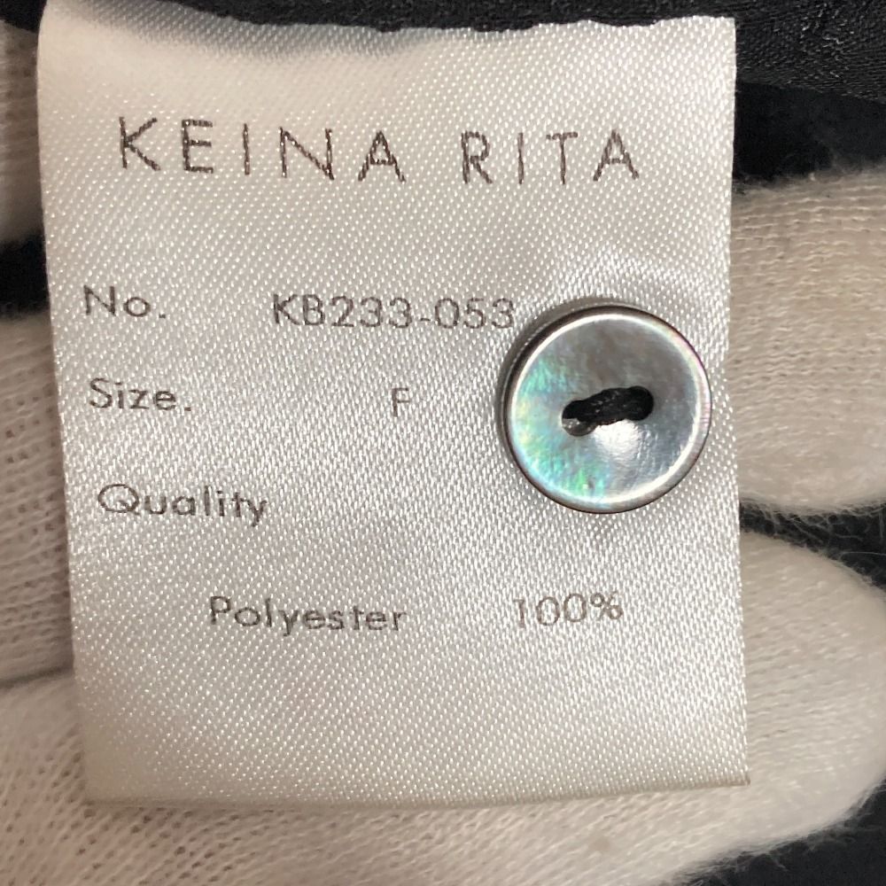 美品 KEINA RITA ケイナリタ シアサッカーブラウス フリーサイズ