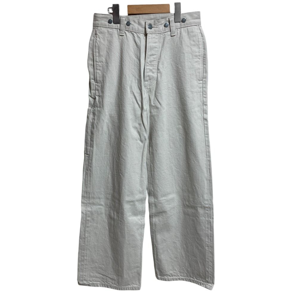 MARGARET HOWELL EDWIN マーガレットハウエル エドウィン 20周年 WHITE DENIM TROUSERS デニムパンツ W28 ホワイト レディース 古着