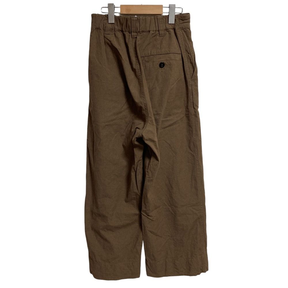 MHL. マーガレットハウエル 25SS OVERDYE MELANGE COTTON LINEN パンツ 595-5140504 サイズ1 ブラウン レディース 古着
