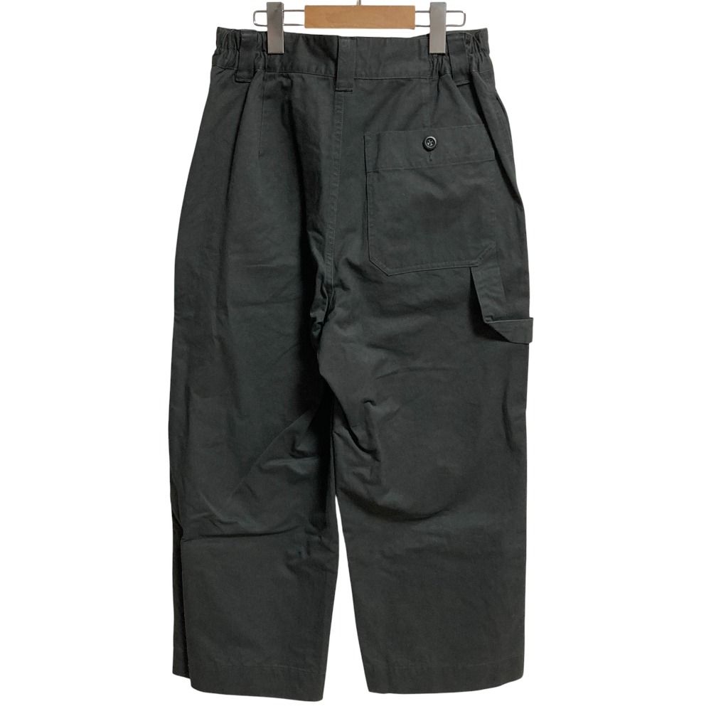 24SS MHL. マーガレットハウエル WASHED COMPACT COTTON ワイドパンツ 595-4143501 サイズ2 グレー レディース 古着