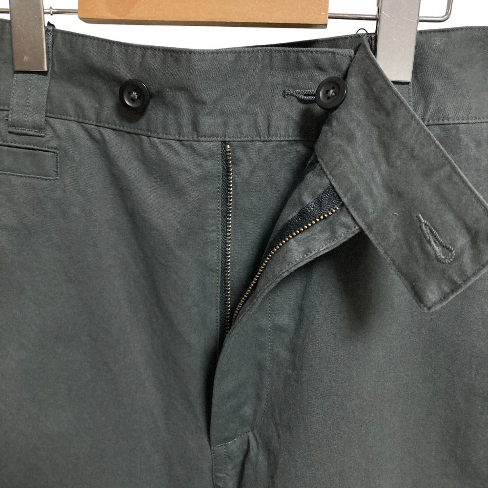 【限定タイムセール】 24SS MHL. マーガレットハウエル WASHED COMPACT COTTON ワイドパンツ 595-4143501 サイズ2 グレー レディース 古着