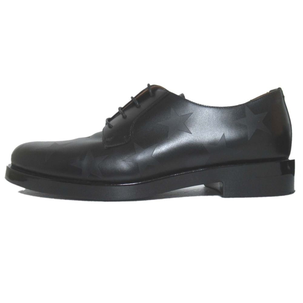 ヴァレンティノガラヴァーニ スター柄 レザー オックスフォードシューズ サイズ35.5 約22.5 cm ブラック レディース 古着