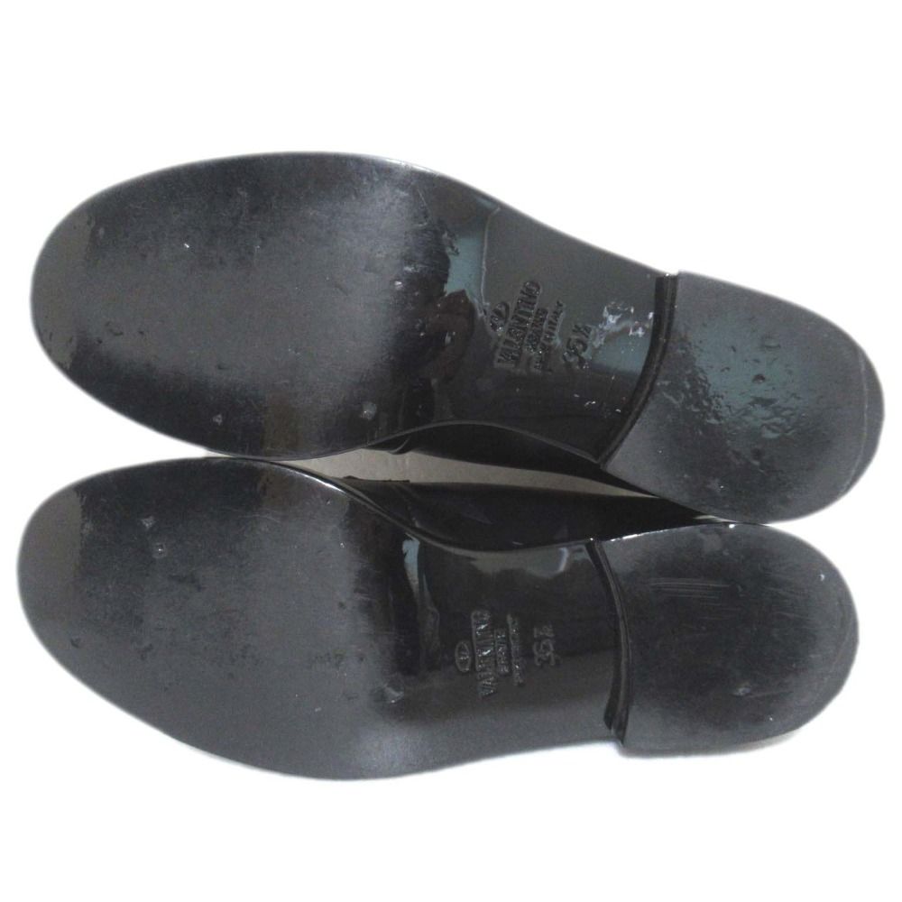  ヴァレンティノガラヴァーニ スター柄 レザー オックスフォードシューズ サイズ35.5 約22.5 cm ブラック レディース 古着 その他 靴