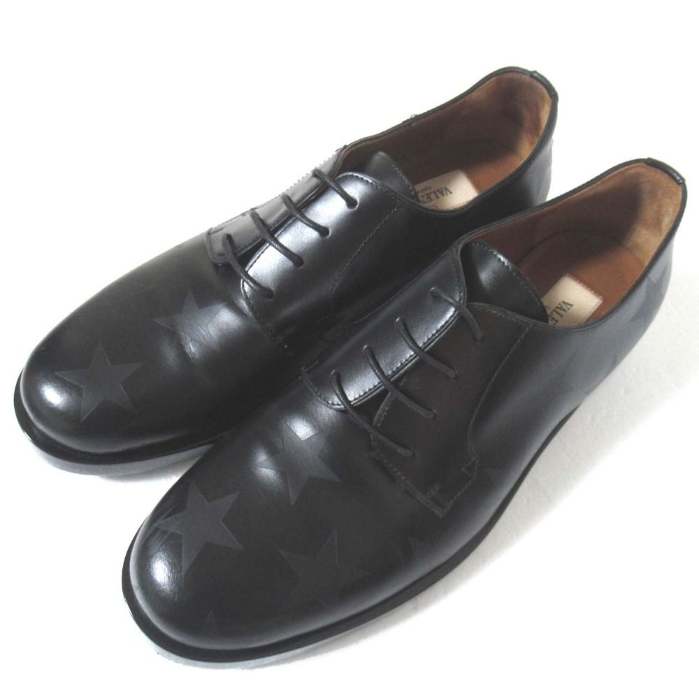 ヴァレンティノガラヴァーニ スター柄 レザー オックスフォードシューズ サイズ35.5 約22.5 cm ブラック レディース 古着