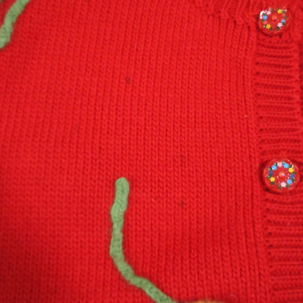 フラワー刺繍 ニットカーディガン