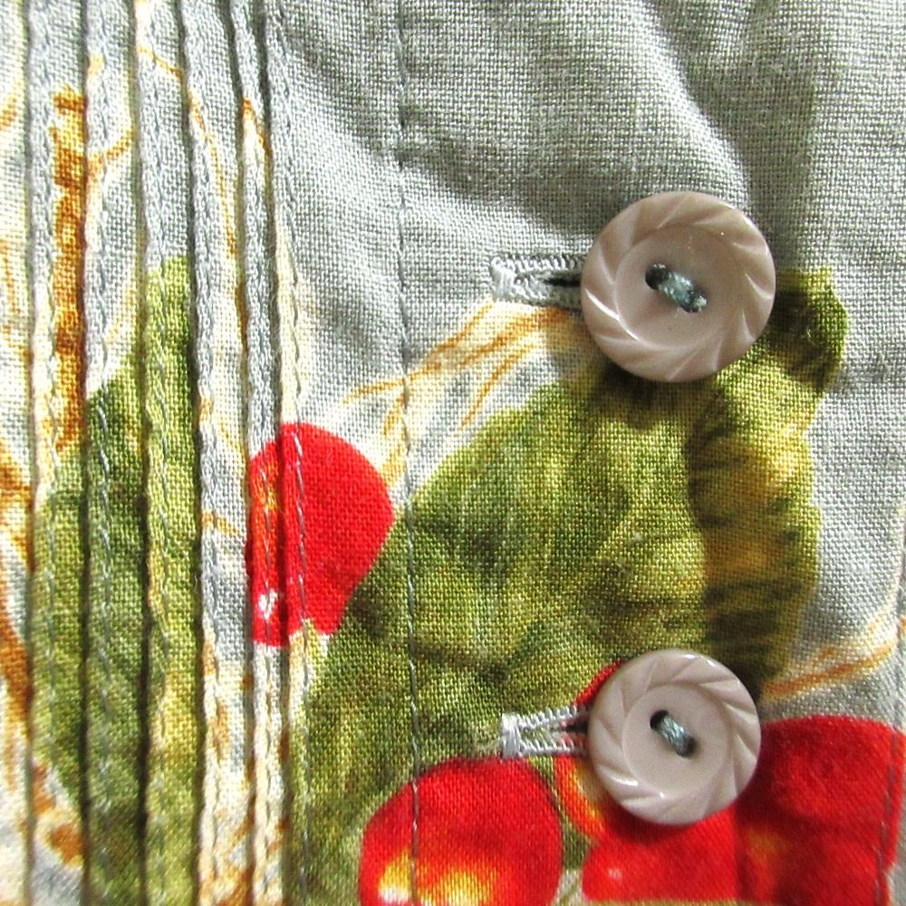 PINK HOUSE ピンクハウス チェリー柄 リボンワンピース グリーン レディース 古着