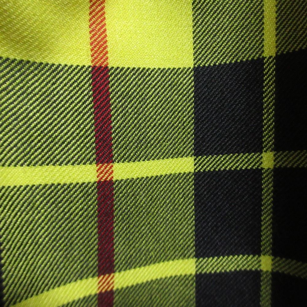 AD2017 JUNYA WATANABE ジュンヤワタナベ コムデギャルソン チェック アシンメトリースカートパンツ サイズS イエロー レディース 古着