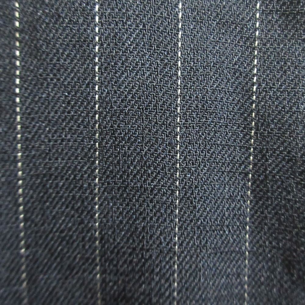 25SS Diagram ダイアグラム ストライプノー ジレ ベスト 0325257327 サイズ38 ネイビー レディース 古着