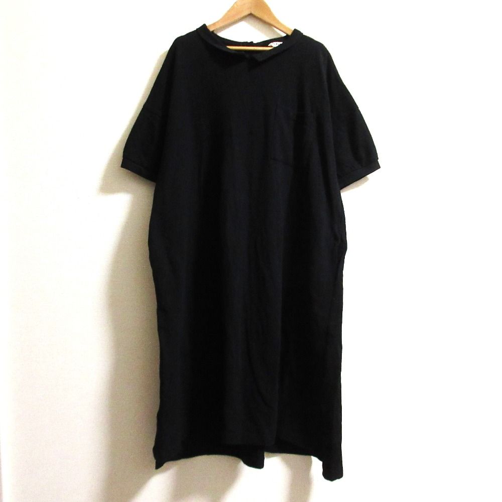 tumugu ツムグ ポロシャツワンピース ブラック レディース 古着