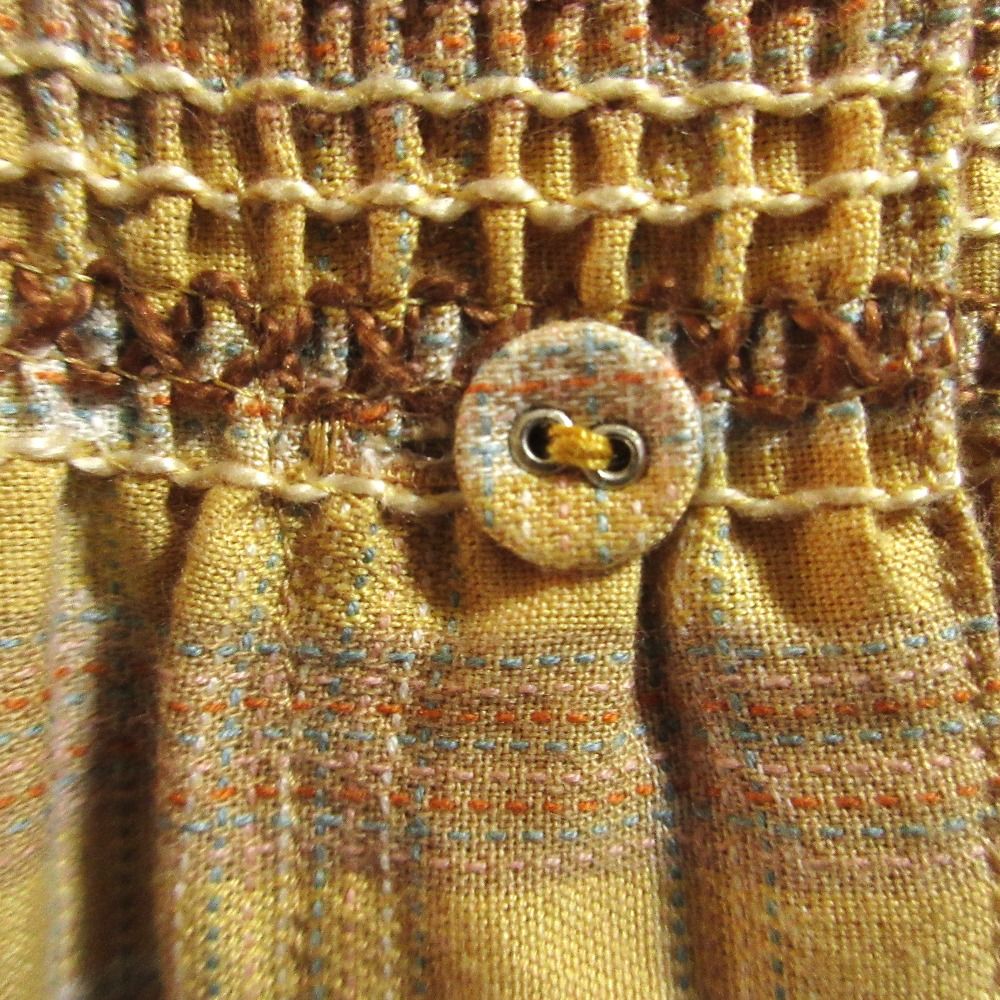 PINK HOUSE ピンクハウス チェック レース ロングワンピース イエロー レディース 古着