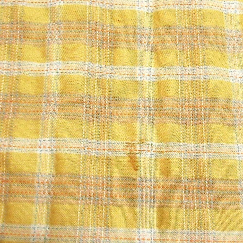  PINK HOUSE ピンクハウス チェック レース ロングワンピース イエロー レディース 古着 半袖 その他