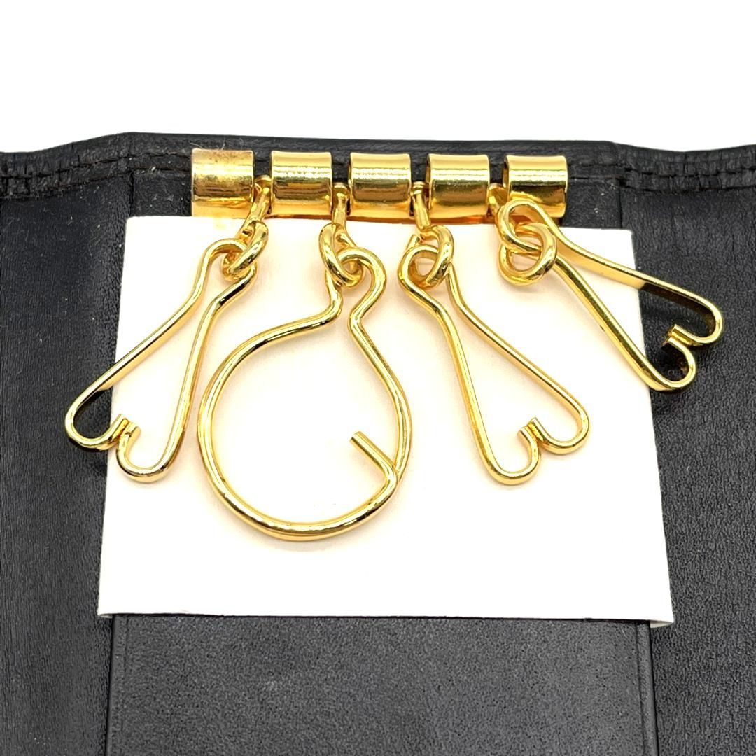 YSL イヴサンローラン レザー キーケース 4連 ブラック Yves Saint