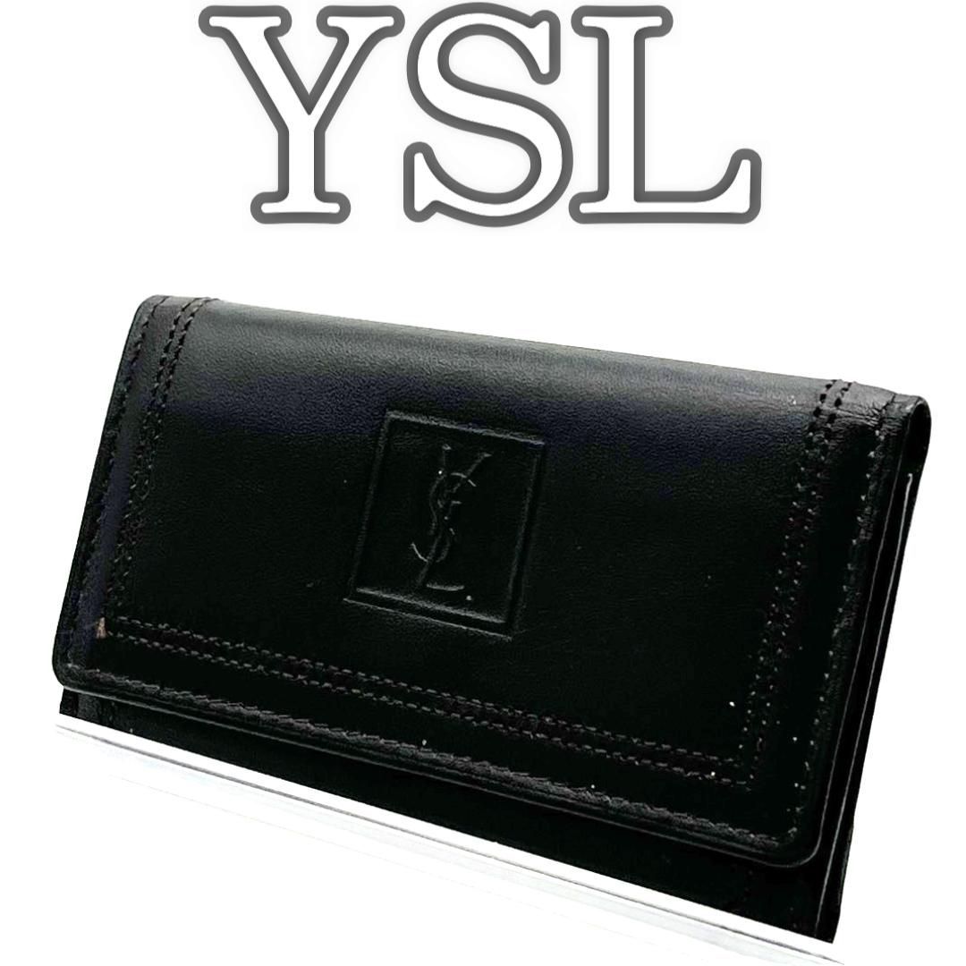YSL イヴサンローラン レザー キーケース 4連 ブラック Yves Saint