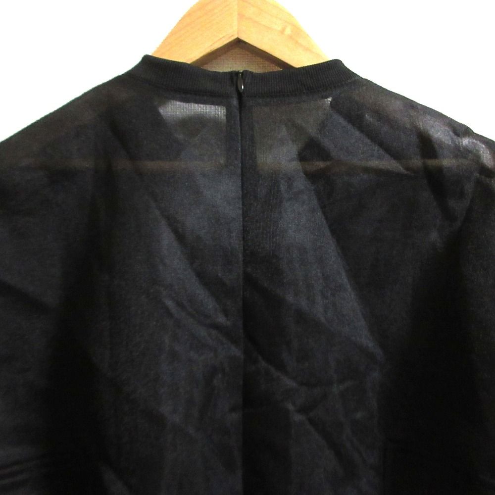 25SS UN3D. アンスリード シアー コクーントップ カットソー 522520401401 サイズ38 ブラック レディース 古着 GINKGOPHARMACY_COM