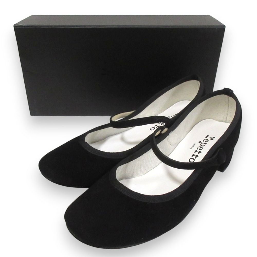 美品 Repetto レペット ROSE メリージェーン スエードパンプス 38 約