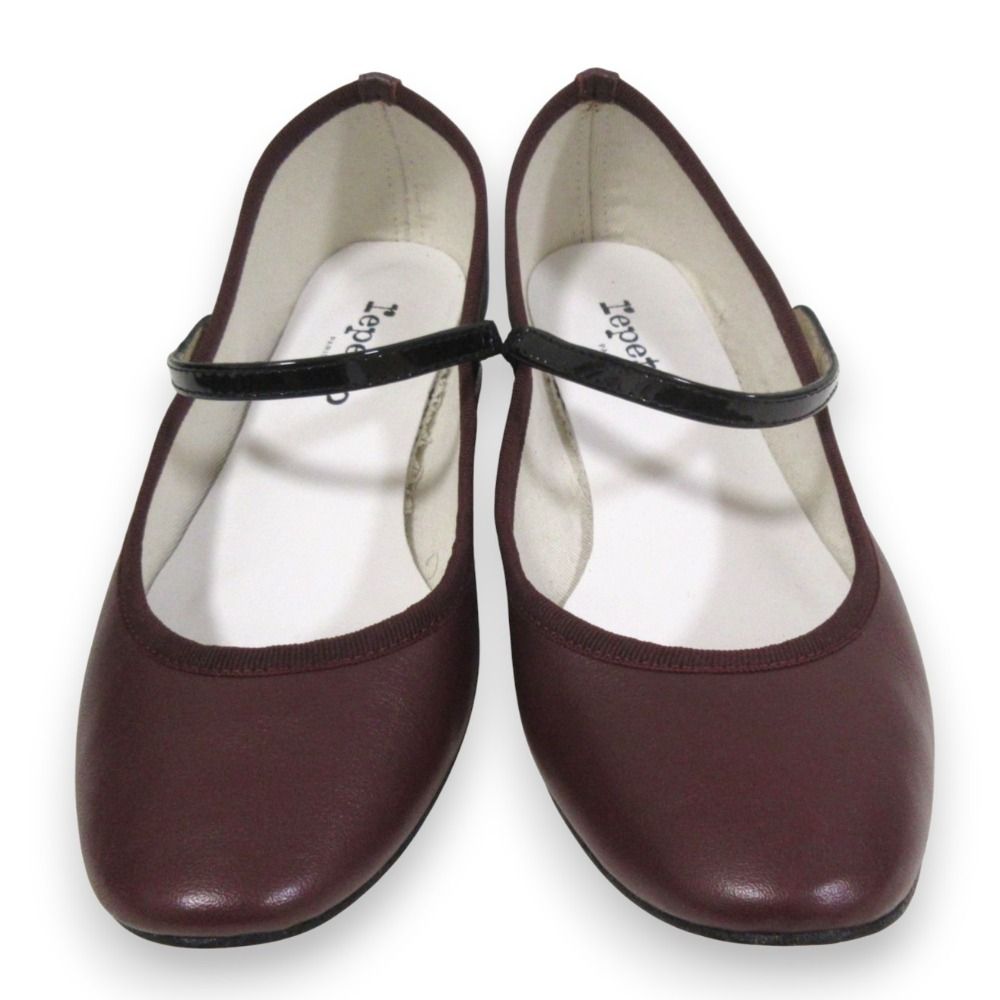  Repetto レペット ROSE メリージェーン レザー ラウンドトゥ パンプス 38 約25 cm レッド レディース 古着 ハイヒール パンプス パンプス