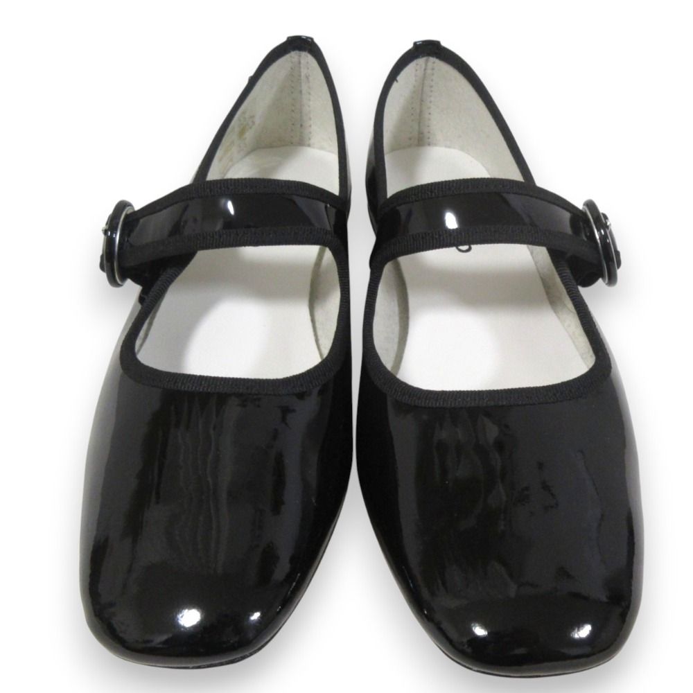 Repetto レペット Georgia メリージェーン パテントレザー ストラップ シューズ パンプス V 4141 37.5 24.5 cm ブラック レディース 古着