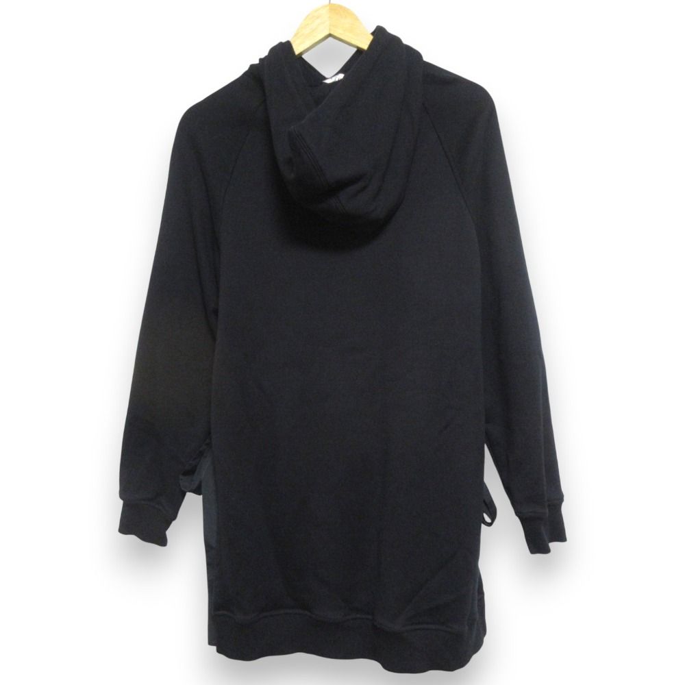 VALENTINO ヴァレンティノ サイドリボン レースパッチ スウェット パーカー XSサイズ ブラック レディース 古着