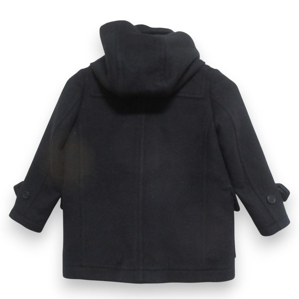 バーバリーチルドレン ダッフルコート 4 Y 110 cm ブラック キッズ 古着