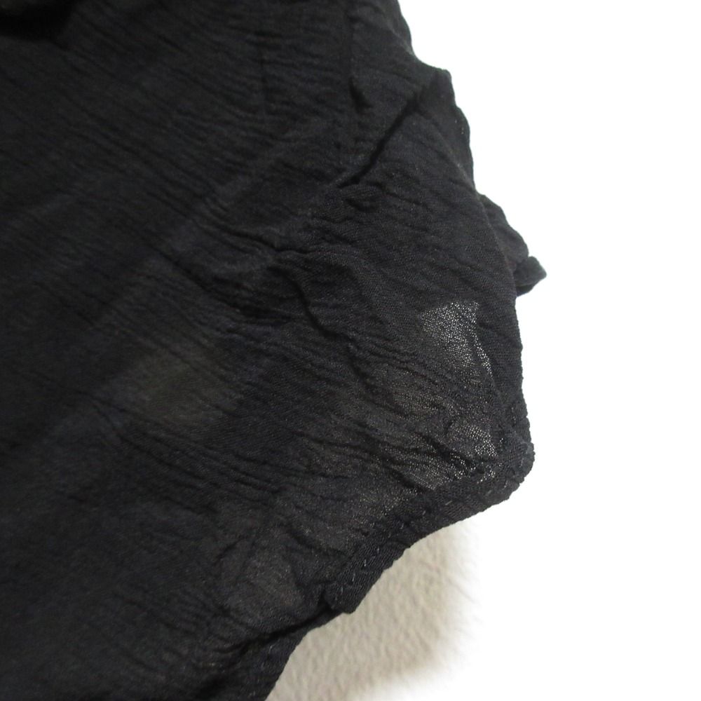  25 AW GRACE CLASS グレースクラス グレースコンチネンタル ラッフルレース切替マキシ ロングワンピース 36 ブラック レディース 古着 半袖 その他