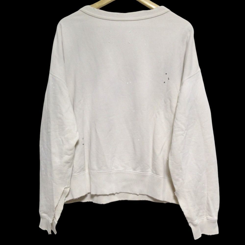 24AW Maison Margiela メゾンマルジェラ 1 10 ペイント加工 プルオーバースウェット トレーナー S50GU0214 S ライトベージュ メンズ レディース 古着