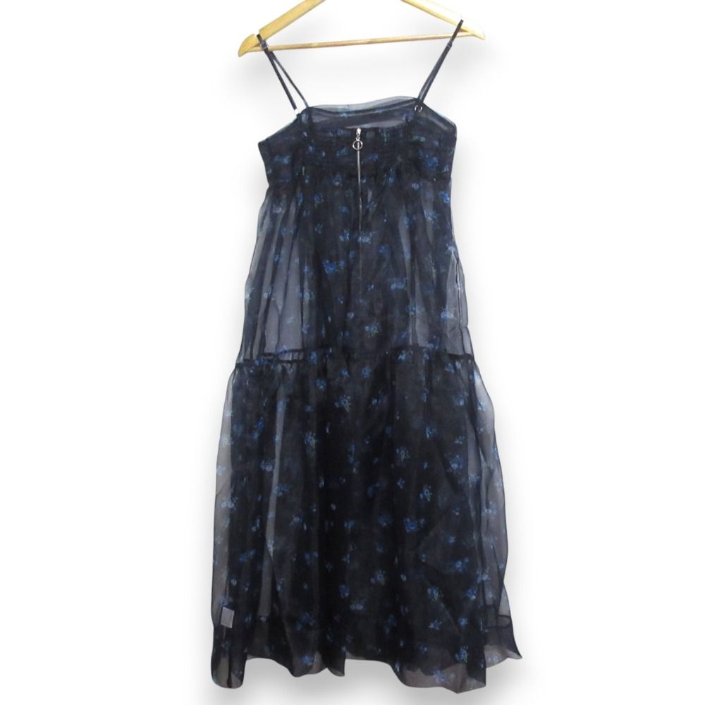 美品 POPPY ポピー フラワーパターン オーガンジー キャミドレス