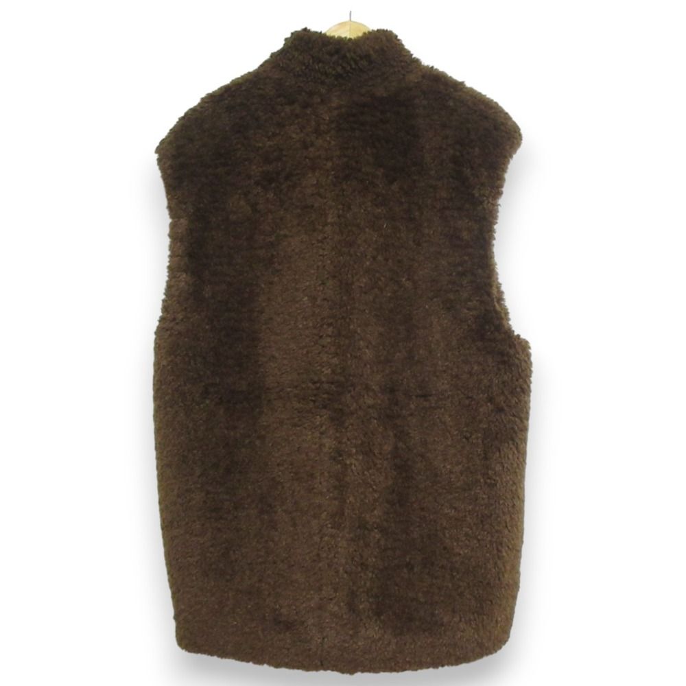24AW MUSE de Deuxieme Class ミューズ ドゥ ドゥーズィエムクラス TEDDY BOA VEST ボアベスト サイズF ブラウン レディース 古着