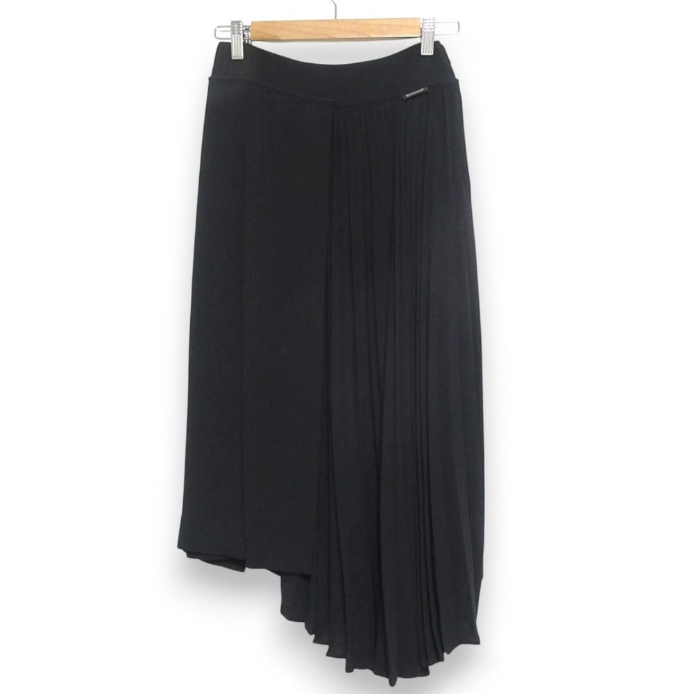 MONCLER モンクレール GONNA プリーツロングスカート サイズ40 ブラック レディース 古着