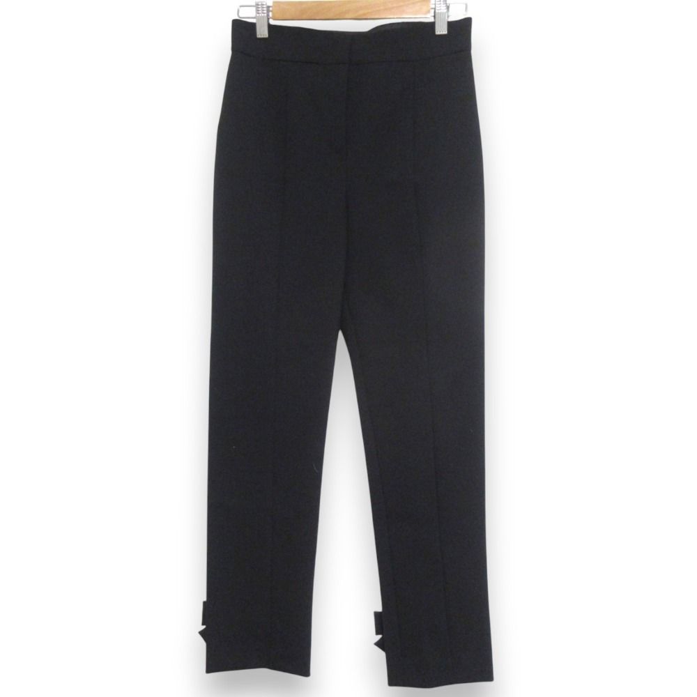 24AW TSURU By MARIKO OIKAWA ツルバイマリコオイカワ Ginny リボンパンツ PT-2242200 サイズ38 ブラック レディース 古着