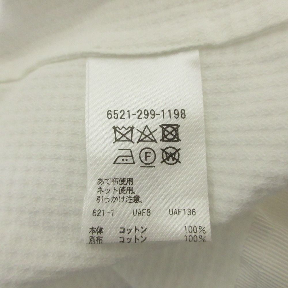  クリーニング済 DRAWER ドゥロワー ノースリーブ ショルダーリボン ブラウス 6521-299-1198 ホワイト レディース 古着 ノースリーブ シャツ ブラウス