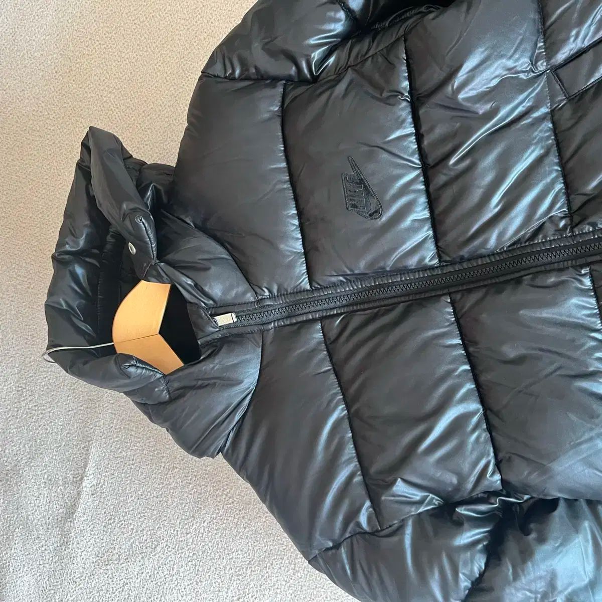 ナイキ シンセティックフィル ロングダウンジャケット キッズ ブラック ダウン S 140 M 150