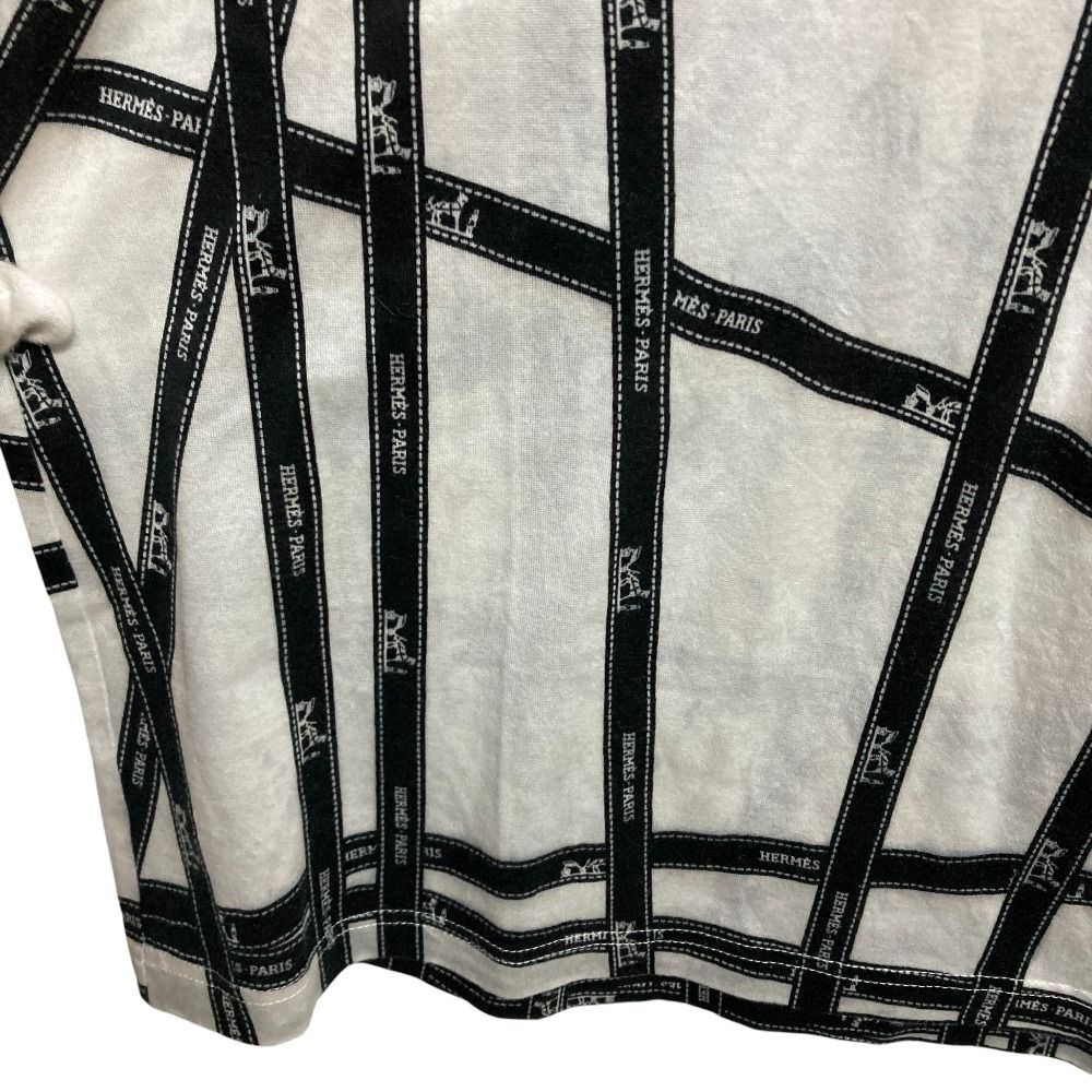HERMES エルメス マルジェラ期 ボルデュック リボンプリント 半袖