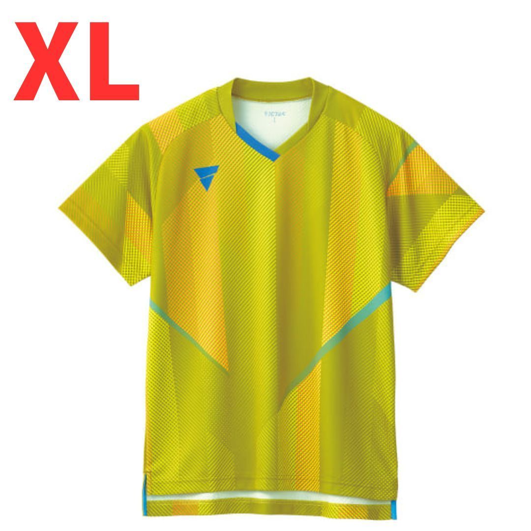 【新品・半額】卓球 ゲームシャツ ユニフォーム V-GS203 XL 2L O ヴィクタス VICTAS イエロー 黄色 31487 ユニホーム