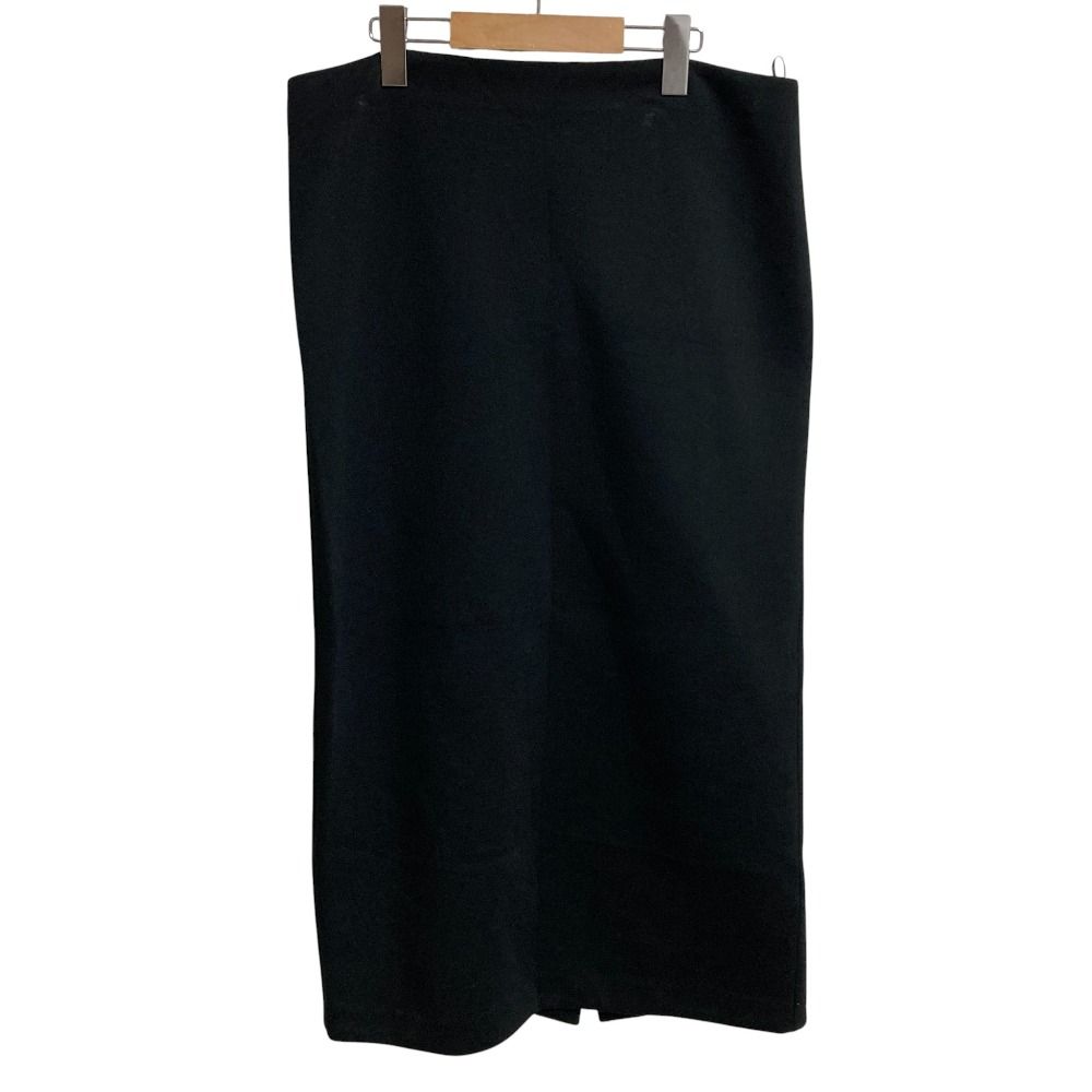24AW S Max Mara エスマックスマーラ FLOU スキューバジャージー ペンシルスカート Lサイズ ブラック レディース 古着