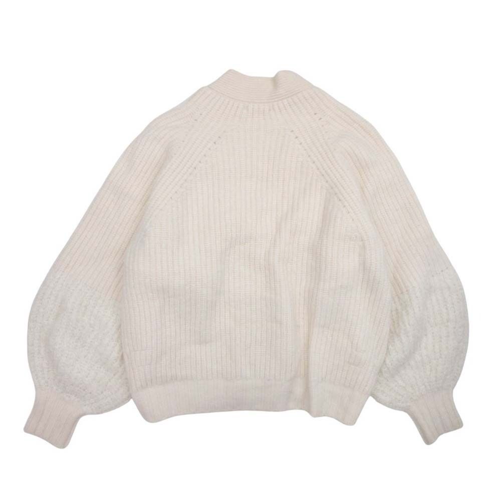 BLUE LABEL CRESTBRIDGE ブルーレーベル クレストブリッジ ボリュームスリーブ ニットカーディガン 羽織 38 アイボリー レディース 古着