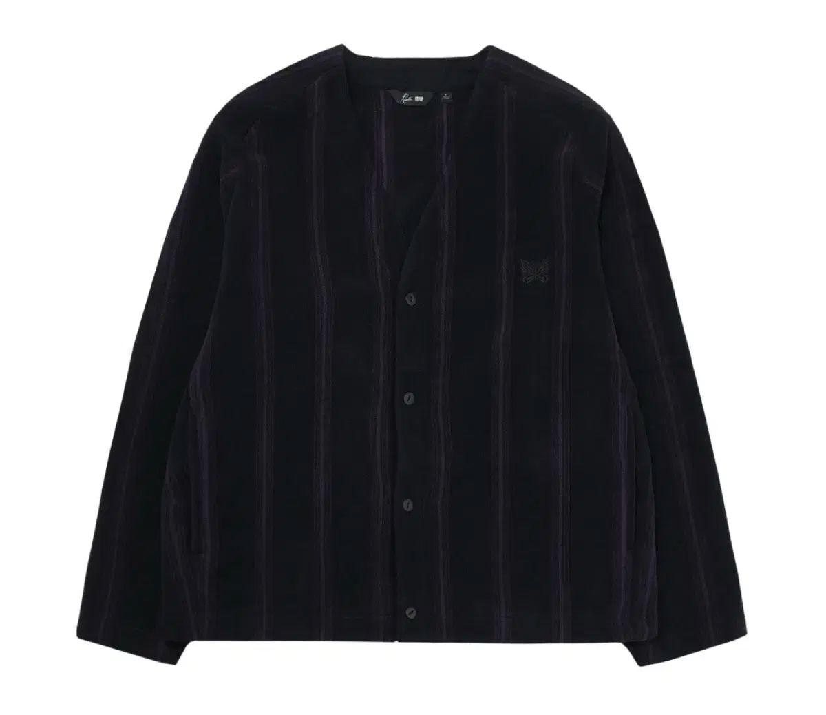 XL ユニクロ x ニードルズ フリース オーバーサイズ カーディガン ブラック