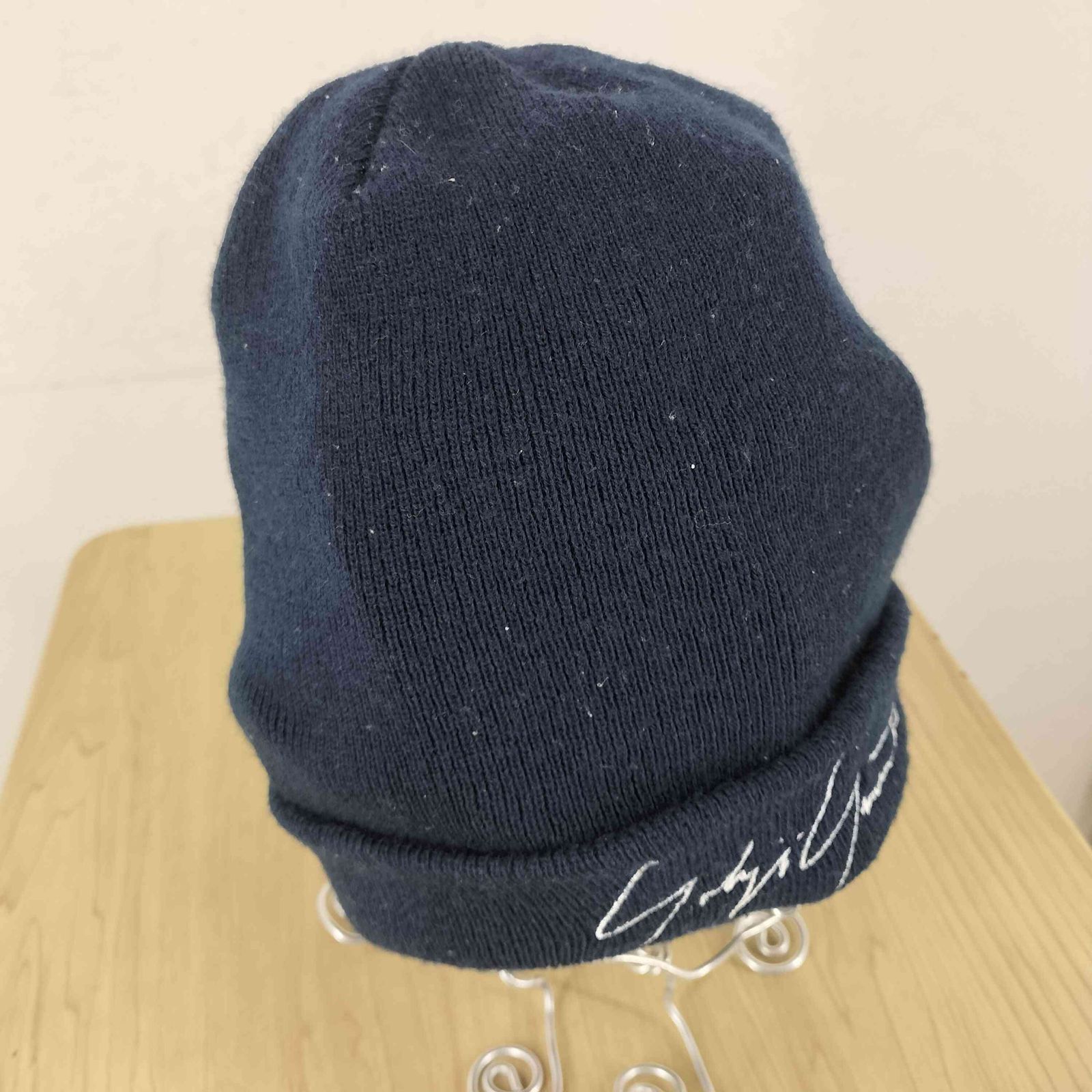 ヨウジヤマモト Yohji Yamamoto ロゴ刺繍ニット帽 メンズ 表記無