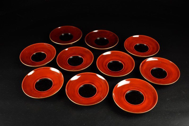 蔵C9454b】木製溜塗 花文蒔絵 蒸蓋 茶椀蒸 十客 懐石道具 - メルカリ