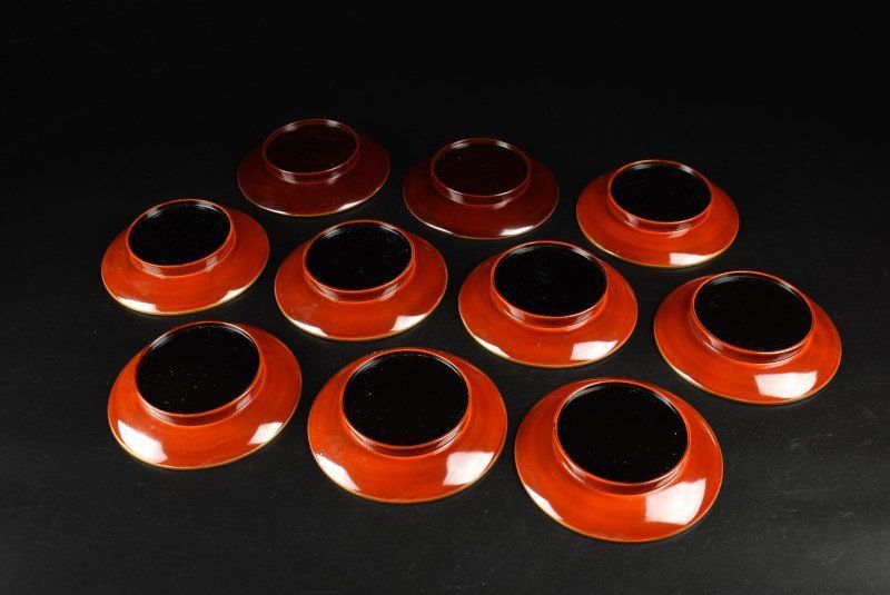 蔵C9454b】木製溜塗 花文蒔絵 蒸蓋 茶椀蒸 十客 懐石道具 - メルカリ