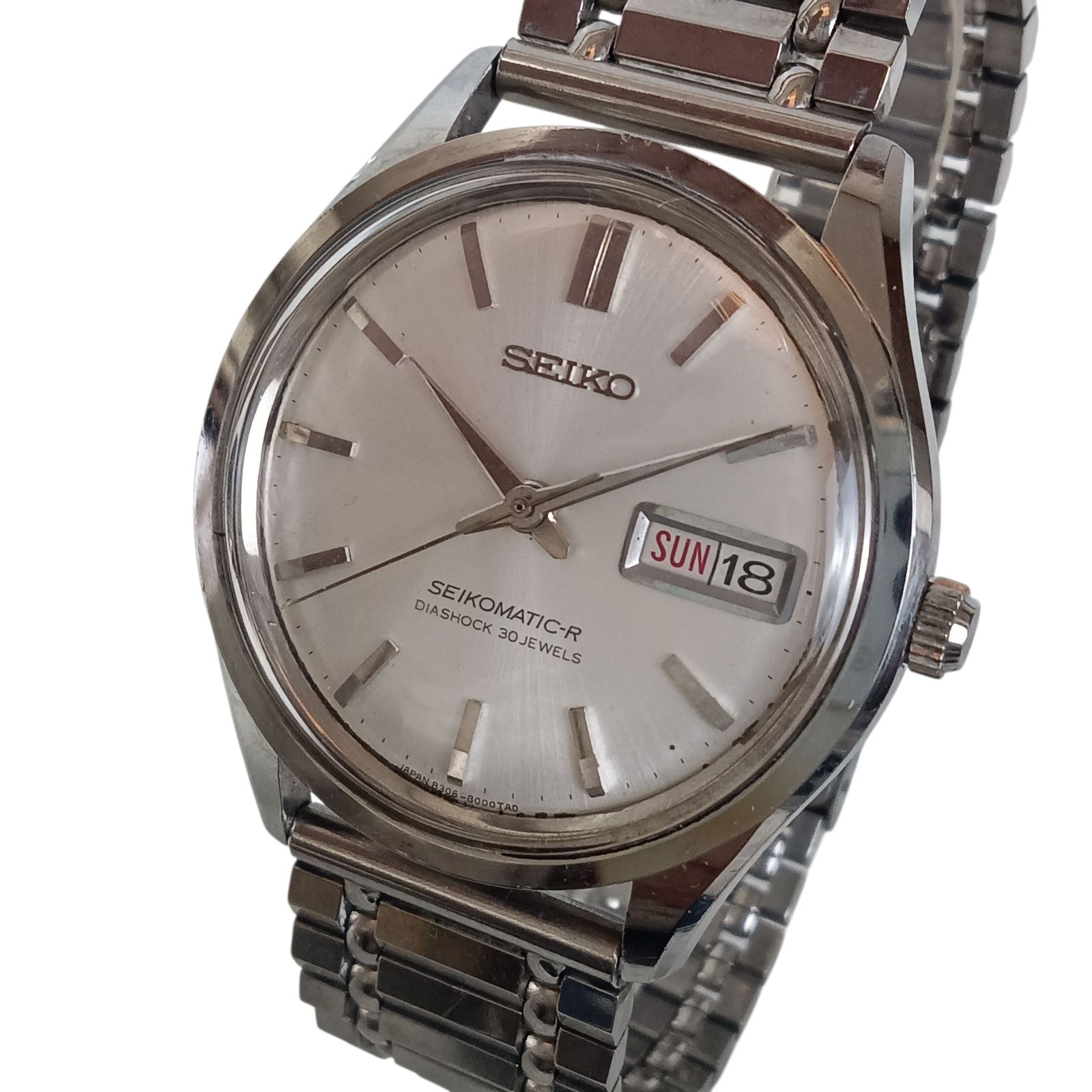 稼働 1117-3 SEIKO MATIC-R セイコー セイコーマチック 8306-8000 メンズ腕時計 自動巻き イルカ デイデイト