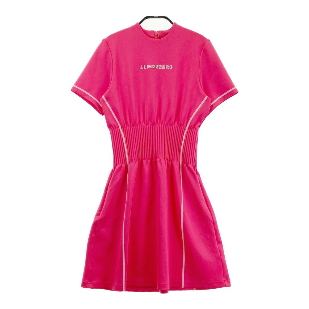 サイズ：S J.LINDEBERG ジェイリンドバーグ 半袖ワンピース ピンク系