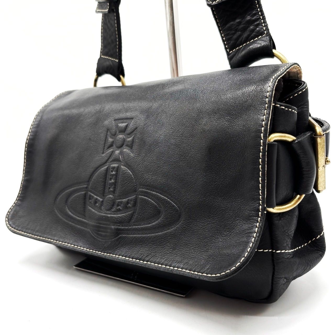 良品】Vivienne Westwood レザー ハンドバッグ オーブ 良品】 Vivienne 