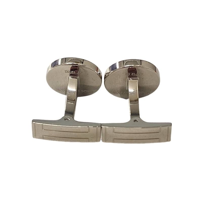 HERMES エルメス リコル ブラック メタル カフス ボタン カフリンクス