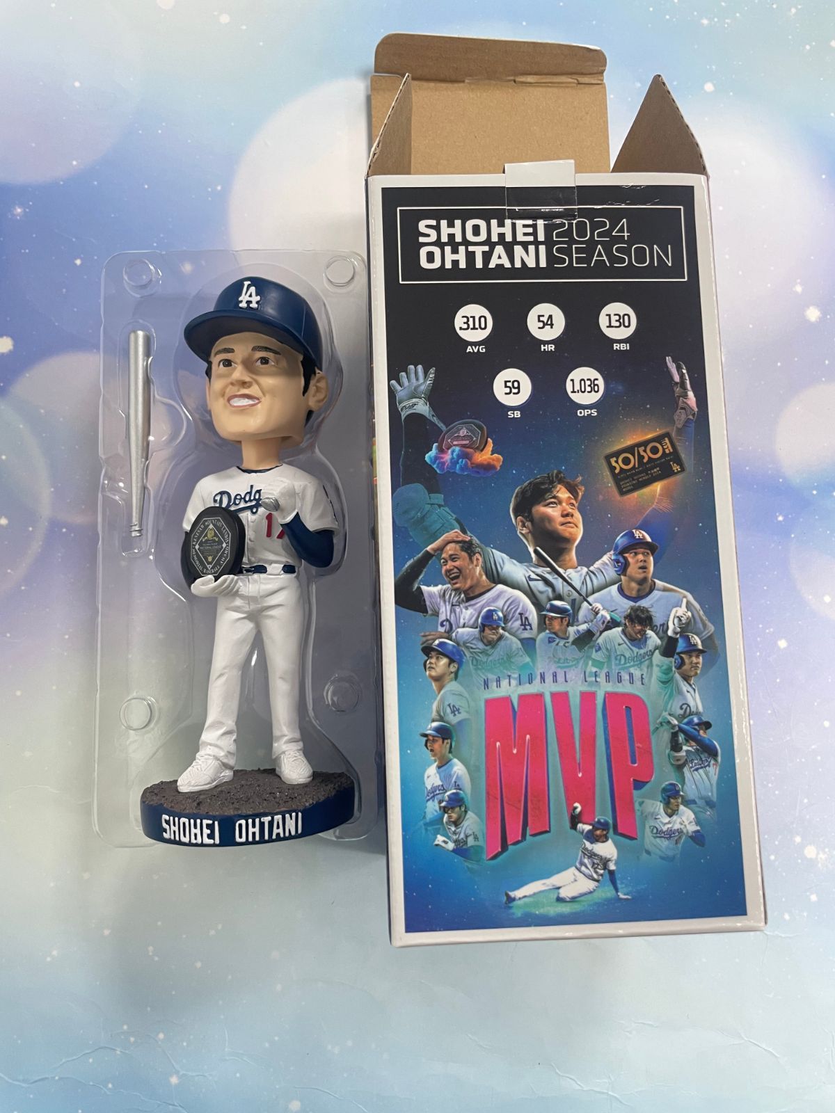 大谷翔平ボブルヘッド2025 MVP Dodgersシルバーバット限定MVP - メルカリ